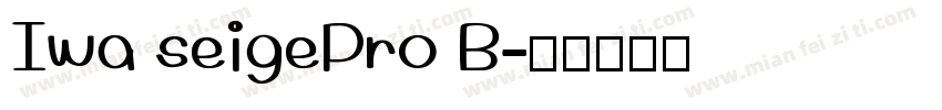 Iwa seigePro B字体转换